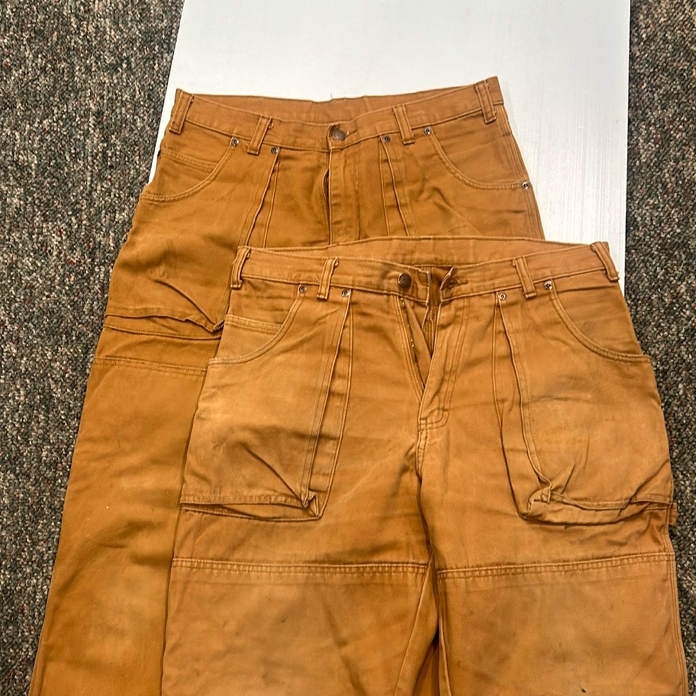 TWO PAIRS Genuine Dickies Duck Logger Work Pant, Men's size 34x32